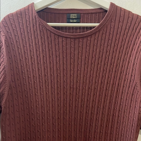 Massimo Dutti Dubai Maroon Sweater Size XL - Picture 2 of 6